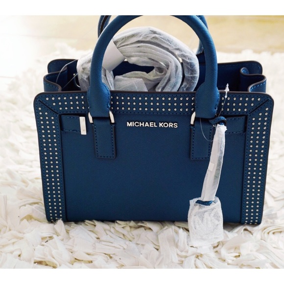 Michael Kors Handbags - Steel blue Dillon satchel Leather Michael Kors